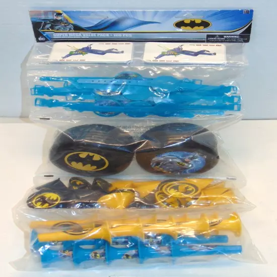 Batman DC Comics Superhero Kids Birthday Party 100 pc. Favor Pack