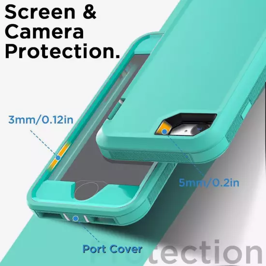 Fundas Resistentes y Protector de Pantalla para Teléfono iPhone SE 8 7 Plus 6S