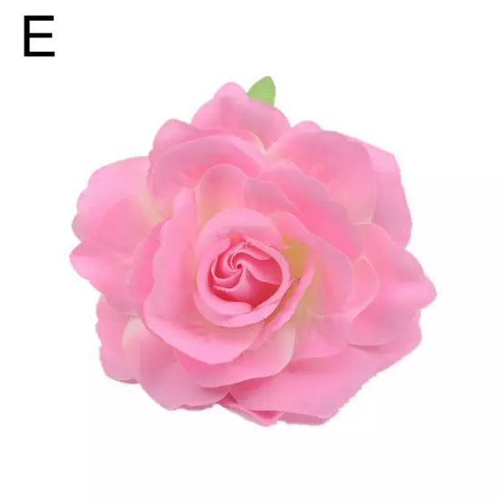 Artificial Rose Flower Hairpin Wedding Bridal Brooch Womens Hair Clip Headwear