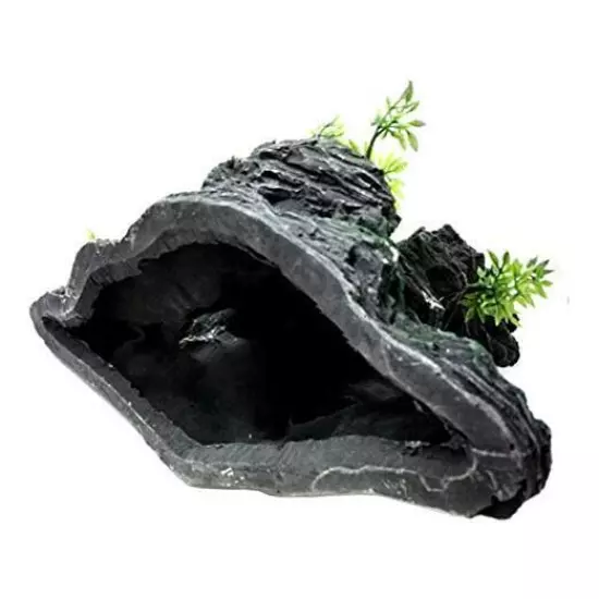  Aquarium Mountain View Stone Ornament Tree Rock Cave Fish Tank Large Red