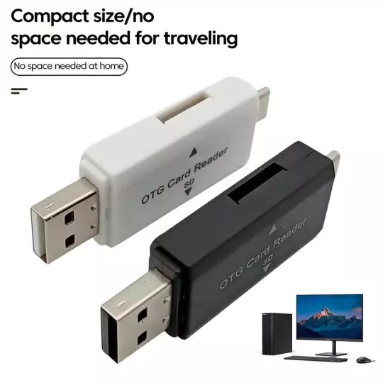 Card Reader 2 in 1 Type C SD TF Card Reader USB 2.0 Card Reader for PC|