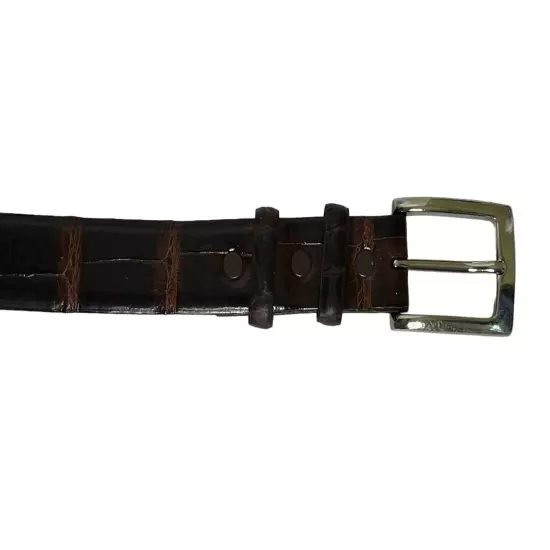 Saks 5th Avenue Genuine Brown American Alligator Leather Belt Mens 38