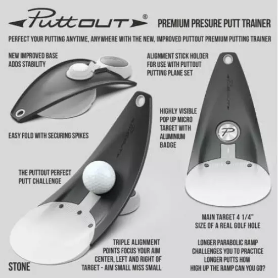 PuttOUT Premium Pressure Putt Trainer Golf Training Aid - You choose the color 