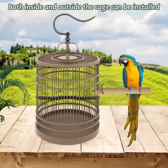 Hamiledyi Bird Perch Bird Stand Bird Cage Accessories Platform Natural Wood 