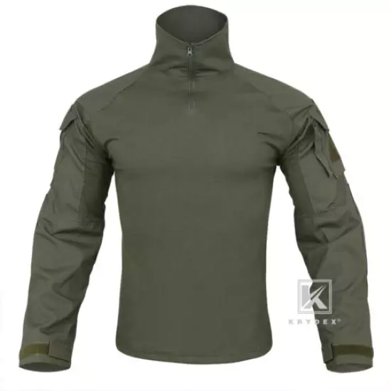 KRYDEX G3 Combat Shirt Tops Army Uniform with Tactical Elbow Pads Ranger Green