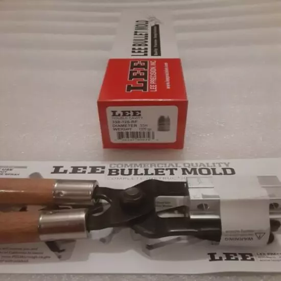 Lee 2-Cavity Bullet Mold 358-125-RF 38 Special, 357 Mag, 38 Colt, 38 S&W 125gr