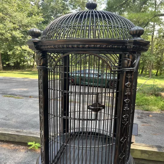 Vintage Metal Pulaski Seaweed Birdcage