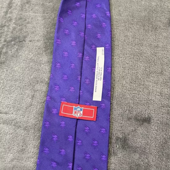 Minnesota Vikings Necktie Mens Purple Geometric 56” Formal Work NFL Ralph Marlin