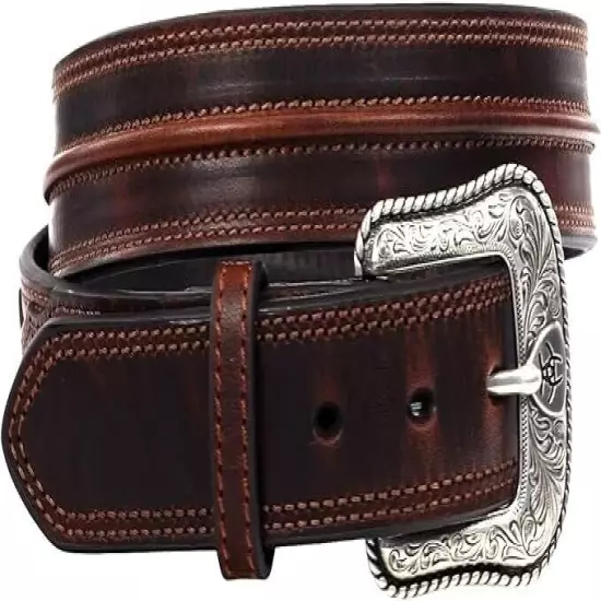 Size 34 Ariat Men's Oil Skin Line, Aged Bark Belt