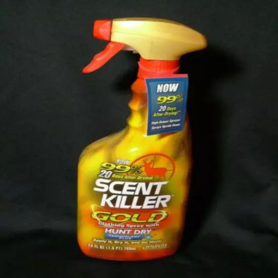 Wildlife Research Hunting Scent Killer GOLD Clothing Spray with Hunt Dry 24 oz.