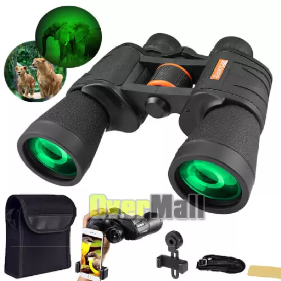 20x50 Binoculars with Night Vision Auto Focus BAK4 High Power Waterproof+Holder