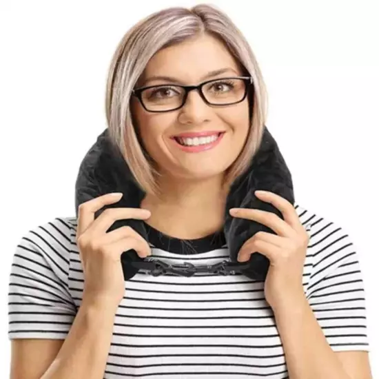 Carry Portable Fillable Travel Neck Pillow Lycra Fabric Travel Bag Pillow