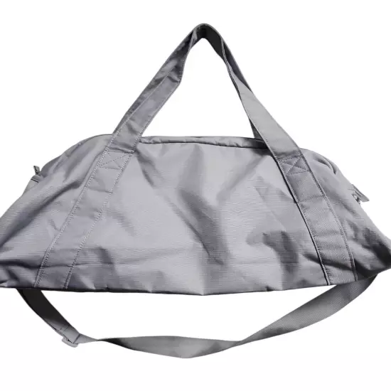 Nike Gym Club Duffle Bag, Gray, Blue Swoosh, Zip-Up, Strapped