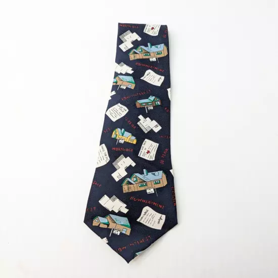 Realtor Tie By A Rogers Men's Necktie House For Sale Mortgage Handmade Polyester