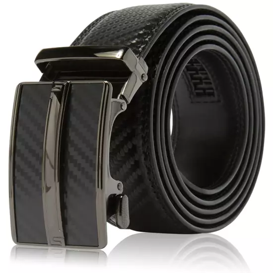 Microfiber Leather Mens Ratchet Belt Belts For Men Adjustable Automatic Buckle