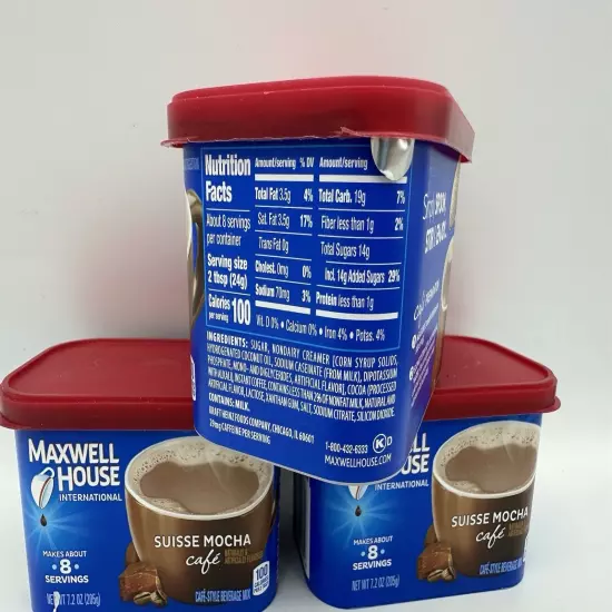 3 Pack - Maxwell House International Suisse Mocha Cafe Beverage Mix, 7.2 oz NEW