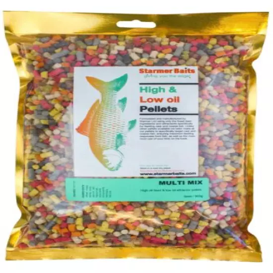 Mixed high & low oil feed pellets for carp and coarse fishing all season 5mm