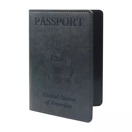 Slim Leather Travel Passport Wallet Holder RFID Blocking ID Card Case Cover