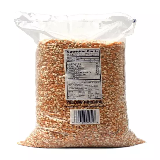 Yellow Popcorn Kernels, 12.5 Lbs