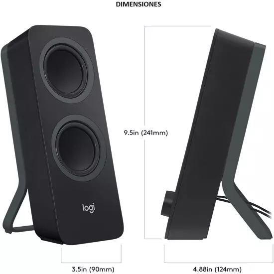 Logitech Z207 2.0 Stereo Computer Speakers with Bluetooth