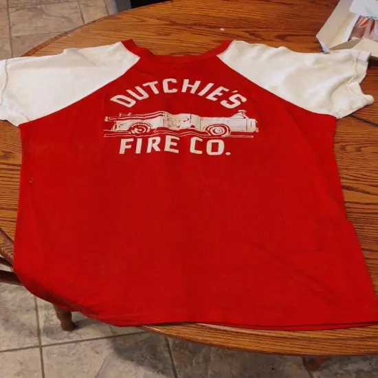 Vintage 1950s baseball Uniform Jersey Dutchie's Fire Co. belonged to Skinny