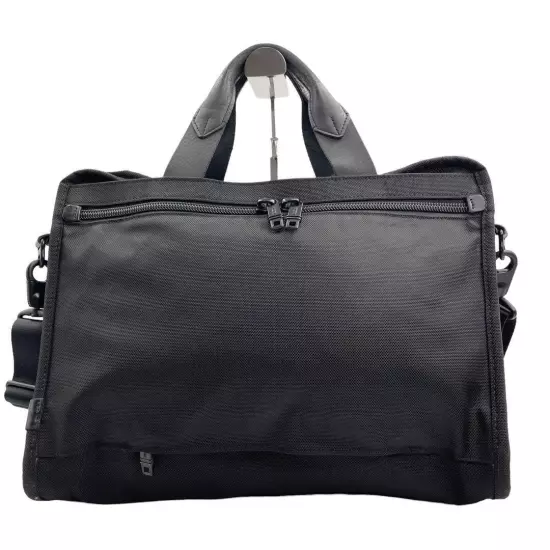 Tumi Business Bag Leather Nylon Black Commuting A4 Men'S