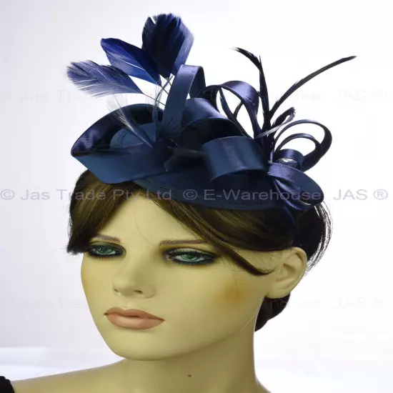 Spring Racing Race Party Melbourne Cup Feather Headband Hairband Clip Fascinator