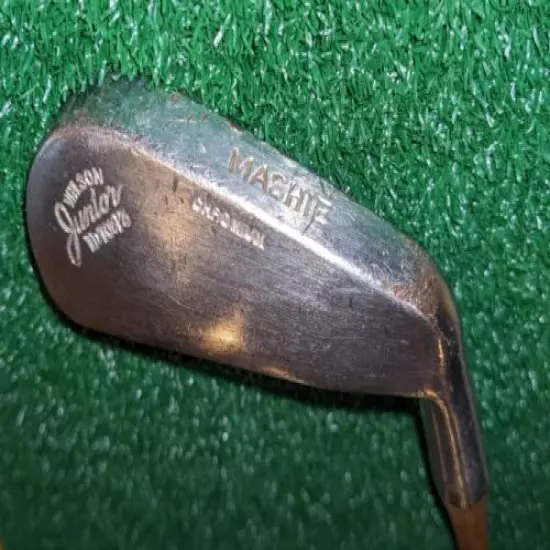 Antique Wilson Junior Mashie Wedge / Hickory Shaft / Leather Wrap / RH 34" Decor