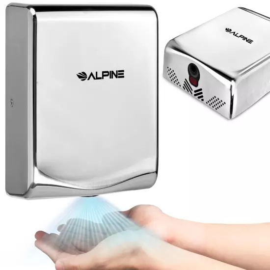 Alpine Commercial Hand Dryer with HEPA Filter, 8 Seconds Extreme Speed Electric