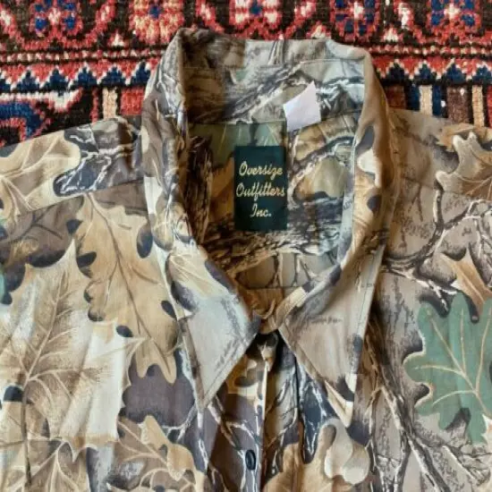 Vintage Oversize Outfitters Inc. Advantage Print Camouflage Hunting Shirt. 8XL