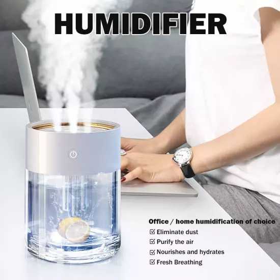 Air Freshener 3 Nozzle Mute Gift Humidifier Heavy Fog Ultrasonic for Home Office