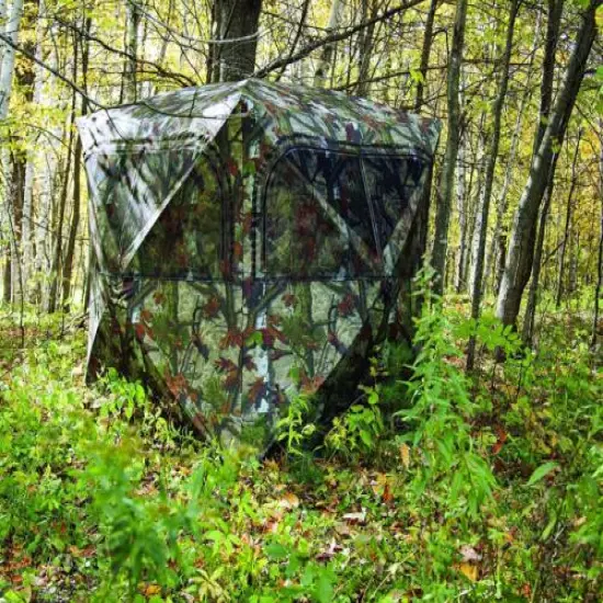 NEW 3 Person Hunting Ground Blind w/ Easy-Entry Full-Length Zippered Door NIB