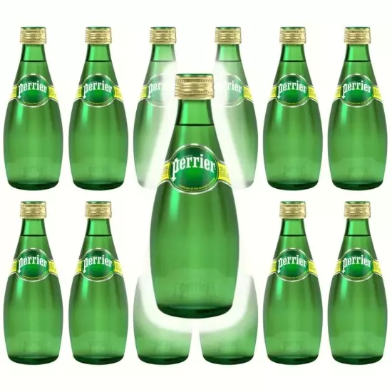 Sparkling Natural Mineral Water, 11 Oz Glass Bottles - Pack of 12