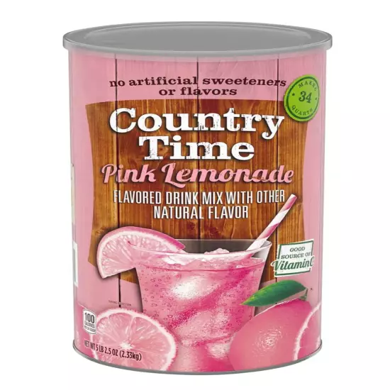 Country Time Lemonade Mix 90 Servings Pink Lemonade 82.5oz FREE Shipping