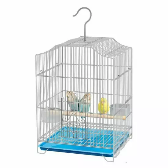 Folding Parrot Cockatiel Parakeet Bird Cage Canary Finch House with Stand Kit