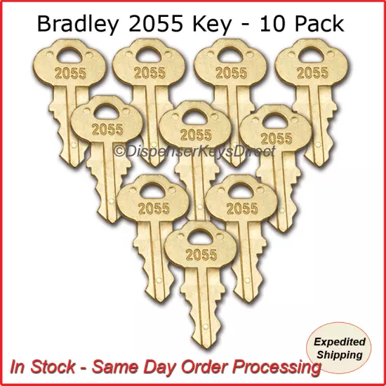 Bradley #2055 Dispenser Key - (10/pk.)