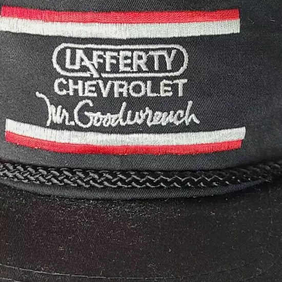 Lafferty Chevrolet Mr Goodwrench Ball Cap Hat Truckers 1980s Korea Adj Vintage