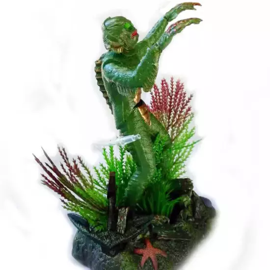 Aquarium Fish Tank Decorations 7" The Creature From Black Lagoon Sea Monster