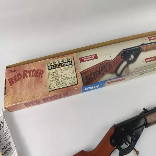 Daisy Model 1938 Red Ryder BB Gun .177 BB Black, Wood Stock Lever Action