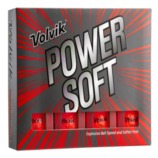 Volvik POWER SOFT Golf Balls 24 (2 Dozen) Bundle with 5 Ball Marker, 1 hat Clip 