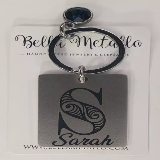 Bella Metallo Sarah Metal Keychain Keyring