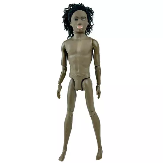 1:6 BJD Dolls Chocolate Movable Jointed Nude Doll Body Black Hair Heads Kid Toys