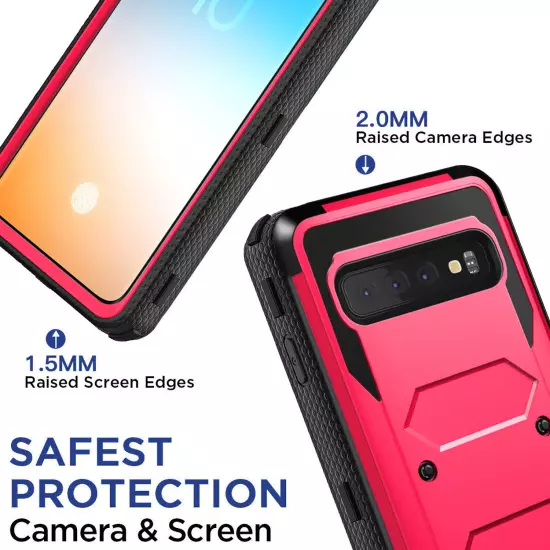 Rose For Samsung Galaxy S10/S10+/S10e Shockproof Rugged Case Cover / Belt Clip