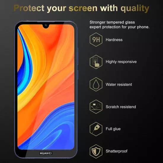 3x Fullcover Tempered Glass for Huawei Y6S Screen Protection Film