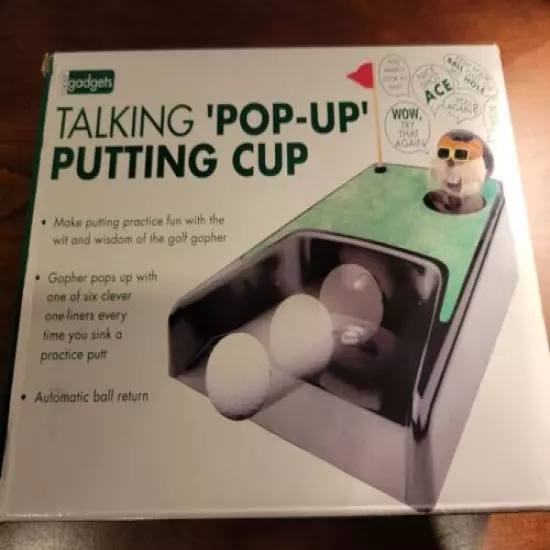 Indoor Golf! Talking Pop-up Putting Cup by Perfect Solutions- New