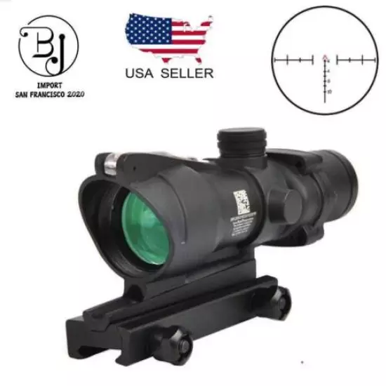 ACOG 4X32 Fiber Source Red Illuminated Scope Tactical Chevron Reticle US SHIP