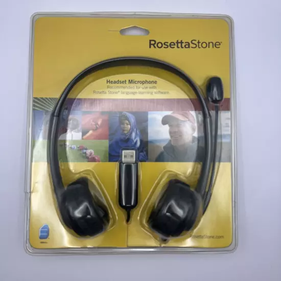 Rosetta Stone Headset Microphone USB For Language Learning Software New Sealed