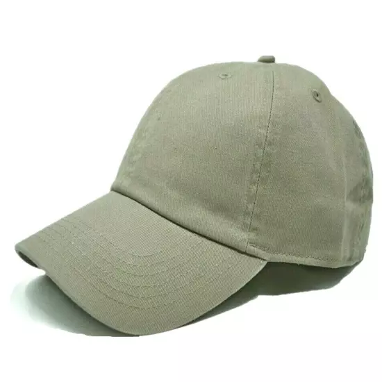 Plain Adjustable Military Solid Washed Cotton Polo Style Baseball Cap Dad Hat