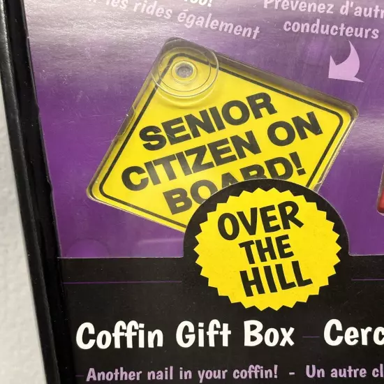 Over the Hill Coffin Gift Set Humorous Birthday Gag Gift - NEW