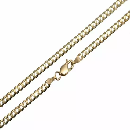 10k Yellow Gold Solid 3mm-12mm Cuban Link Chain Necklace Bracelet 7"-30"